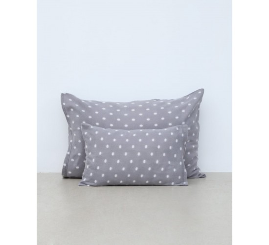 Fleece Γκρι Πουά Μαξιλαροθήκη Firenze σε 2 Διαστάσεις 50x50cm Γκρι