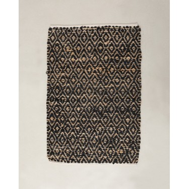 Χαλί Γιούτας Μαύρο Amber 120x180cm Μαύρο