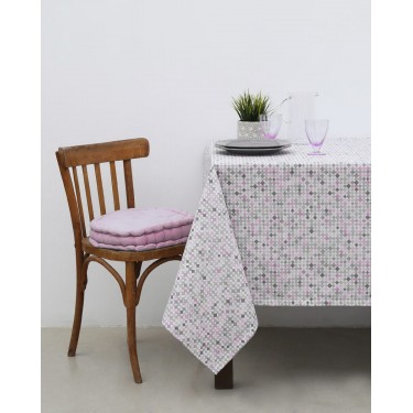 Τραπεζομάντηλο Λονέτα Rombus Fushion 4 ατόμων (140x140cm) Λιλά