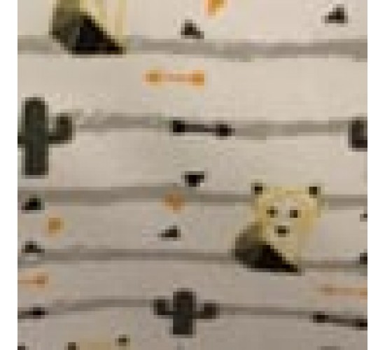 Βαμβακερό Παιδικό Νεσεσέρ Σχέδιο Μαύροι Κάκτοι Baby Pouch 25x27cm 25x27cm