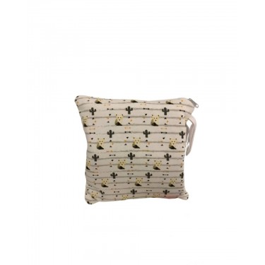 Βαμβακερό Παιδικό Νεσεσέρ Σχέδιο Μαύροι Κάκτοι Baby Pouch 25x27cm 25x27cm