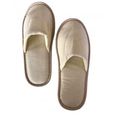 Εκρού Κλειστές Υφασμάτινες Οικολογικές Παντόφλες Ξενοδοχείου Maeve One Size (30x12cm) Εκρού