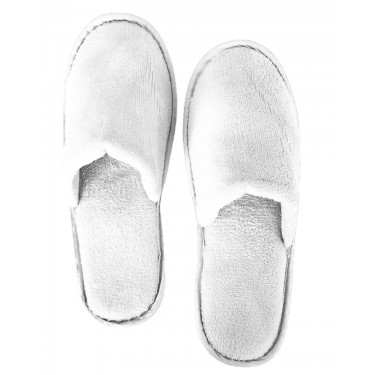 Κλειστές Βελουτέ Παντόφλες με Σκληρό Πάτο Zane σε 2 Αποχρώσεις One Size (30x11cm) Άσπρο