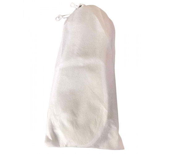 Ανοιχτές Βελουτέ Παντόφλες με Σκληρό Πάτο σε Πουγκί Zane2 One Size Άσπρο