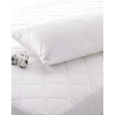 Καπιτονέ επίστρωμα Nefeli Διπλή (140x200 40cm) Άσπρο