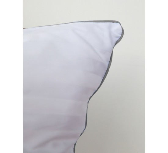 Μέτριο Μαξιλάρι Ύπνου με Γκρι Ρέλι Studio 50x70cm 50x70cm Άσπρο
