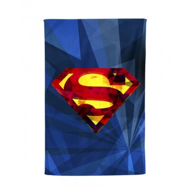 Βαμβακερή Βελουτέ Παιδική Πετσέτα Θαλάσσης Superman Logo Warner Bros 70x130cm Θαλάσσης | 70x130cm Μπλε