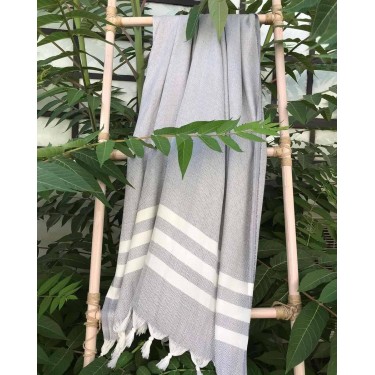 Παρεό Πασμίνα Από Bamboo Sirin 85x180cm Παρεό (85x180cm) Γκρι