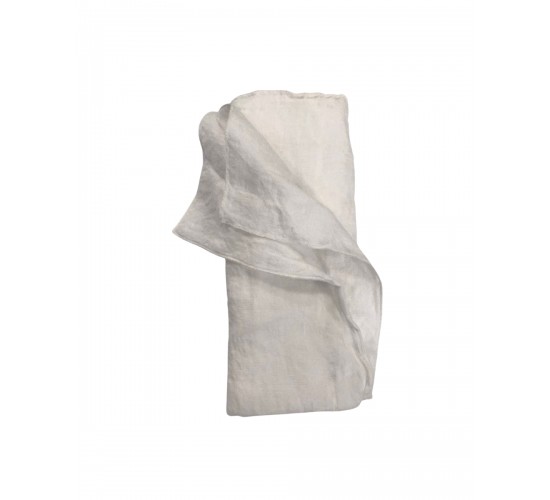 Λινή Πετροπλυμένη Πετσέτα Φαγητού με Φεστόνι Porto σε 3 Αποχρώσεις 50x50cm 50x50cm Άσπρο