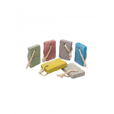 Φυσική Mini Ορθογώνια Ελαφρόπετρα Θαλάσσης με Κορδόνι 6x3.5cm σε 5 Αποχρώσεις One Size (6x3.5cm) Κόκκινο