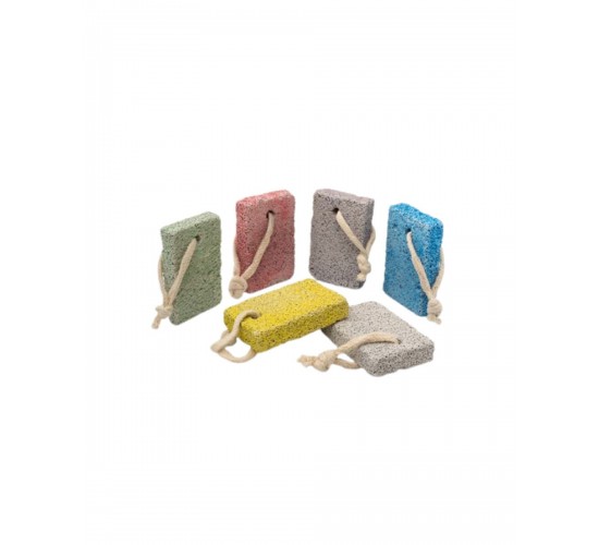 Φυσική Mini Ορθογώνια Ελαφρόπετρα Θαλάσσης με Κορδόνι 6x3.5cm σε 5 Αποχρώσεις One Size (6x3.5cm) Κόκκινο