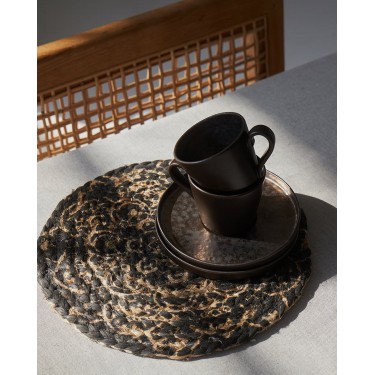 Ψάθα Στρογγυλό Πλεκτό Οικολογικό Σουπλά Γιούτας Gimlet Design 6 Φ30cm Διάμετρος 30cm Μπεζ