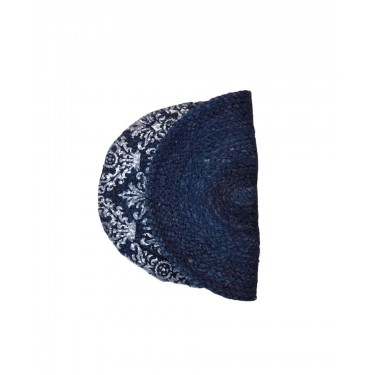 Ψάθα Πλεκτό Οικολογικό Οβάλ Χαλί Εισόδου Γιούτα Gimlet Design 9 40x60cm 40x60cm Μπλε