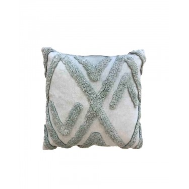 Boho Βαμβακερή Ανάγλυφη Διακοσμητική Μαξιλαροθήκη Aignousa σε 5 Αποχρώσεις 45x45cm 45x45cm Άκουα