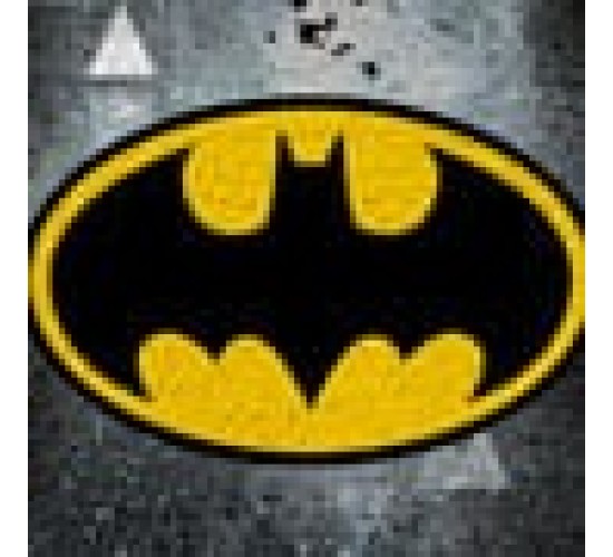 Παιδικό Χαλί Batman Logo Warner Bros σε 2 Διαστάσεις 130x180cm Γκρι