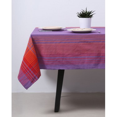 Τραπεζομάντηλο Touch με γραμμικό σχέδιο 2 ατόμων (85X85cm ) Λιλά