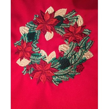 Κόκκινη Πετσέτα Φαγητού Κέντημα Στεφανάκι Yohana 48x48cm 48x48cm Κόκκινο