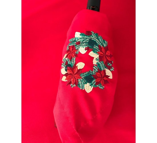 Κόκκινη Πετσέτα Φαγητού Κέντημα Στεφανάκι Yohana 48x48cm 48x48cm Κόκκινο