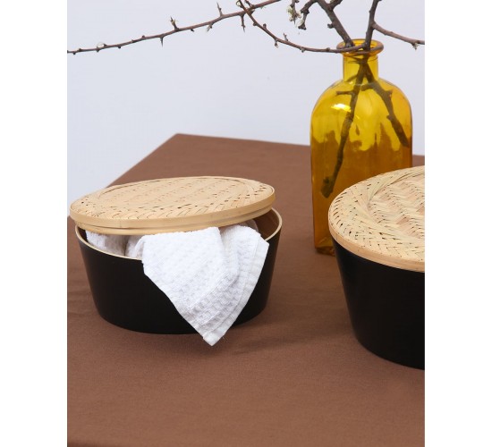 Μονόχρωμο τραπεζομάντηλο Alice  6 ατόμων (140x180cm) Καφέ