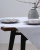 Τραπεζομάντηλο Gourmet με ζακάρ σχέδιο ρίγας 2 ατόμων (105x105cm) Άσπρο