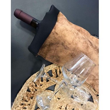 Μονόχρωμη Suede Μπουκαλοθήκη Mars 22x40cm One Size (22x40cm) Καφέ