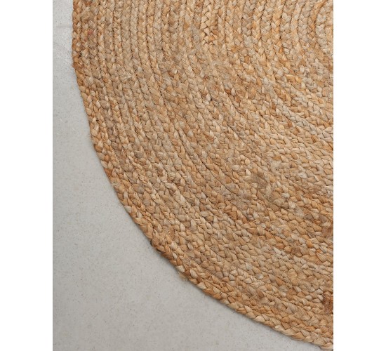 Πλεκτό χαλάκι Trecase Διάμετρος 180cm Μπεζ