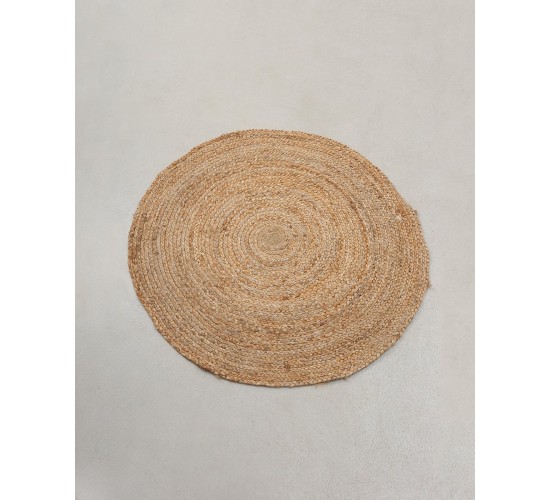 Πλεκτό χαλάκι Trecase Διάμετρος 180cm Μπεζ