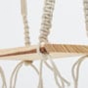 Boho Διακοσμητικό Ξύλινο Κρεμαστό Ράφι Τοίχου με Μακραμέ Jade 43x55x40cm Natural