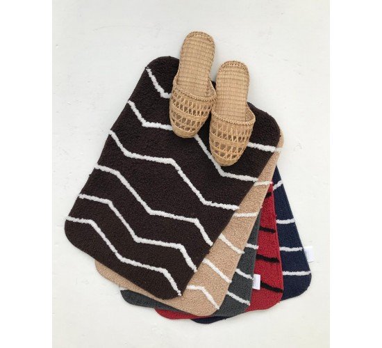 Micro Αντιολισθητικό Χαλάκι Μπάνιου Zig Zag 40x60cm 40x60cm Μπλε Micro Αντιολισθητικό Χαλάκι Μπάνιου Zig Zag 40x60cm 40x60cm Μπλε