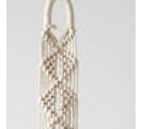 Boho Βαμβακερό Χειροποίητο Macrame Για Γλάστρα Cedar 99cm Μπεζ