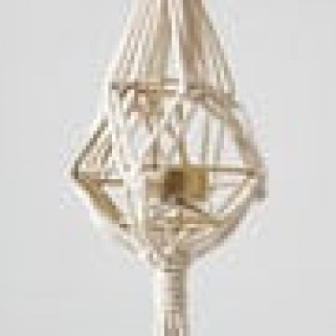 Boho Βαμβακερό Χειροποίητο Macrame Για Γλάστρα Elm 99cm Μπεζ