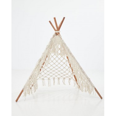 Boho Μακραμέ Διακοσμητική Τέντα Teepee Hale 122x122cm Natural