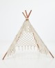 Boho Μακραμέ Διακοσμητική Τέντα Teepee Hale 122x122cm Natural