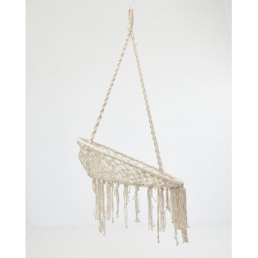 Boho Μακραμέ Μικρή Κούνια Sierra 120x80x60cm Natural