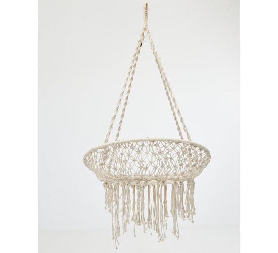 Boho Μακραμέ Μικρή Κούνια Sierra 120x80x60cm Natural Boho Μακραμέ Μικρή Κούνια Sierra 120x80x60cm Natural