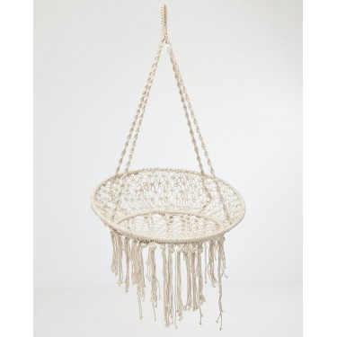 Boho Μακραμέ Μικρή Κούνια Sierra 120x80x60cm Natural