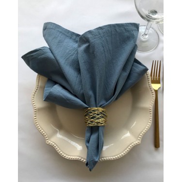 Δαχτυλίδι Πετσέτας Φαγητού Διάτρητο Σχέδιο Ορείχαλκος Ember 5x5cm One Size (5x5cm) Χρυσό