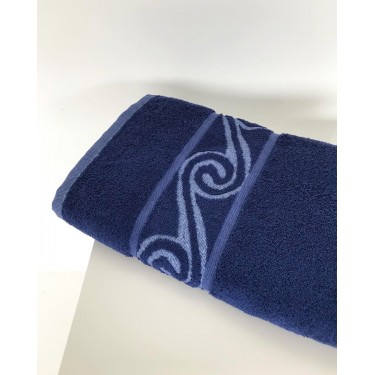 Βαμβακερή Πετσέτα Μπάνιου Ανάγλυφη Φάσα Heron 70x150cm Μπάνιου | 75x150cm Μπλε