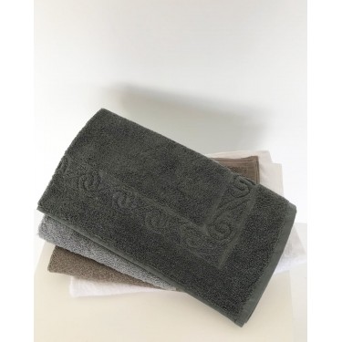 Βαμβακερό Πετσετέ Ανάγλυφη Φάσα Heron 50x75cm 50x75cm Γκρι απαλό