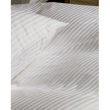Βαμβακοσατέν Απλή Μαξιλαροθήκη Ύπνου Ρίγα 1cm Sevenstars 52x72cm 52x72cm Άσπρο