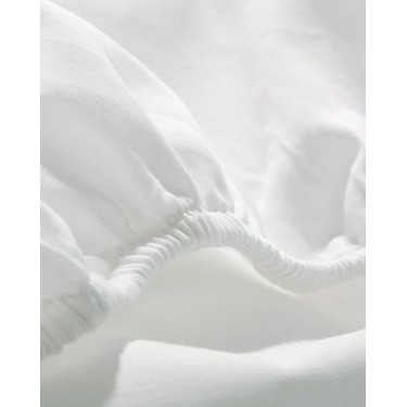Σεντόνι με λάστιχο Peak Διπλή | 140x200 37cm Άσπρο