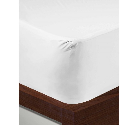 Σεντόνι με λάστιχο Peak Υπέρδιπλη | 160x200 37cm Άσπρο