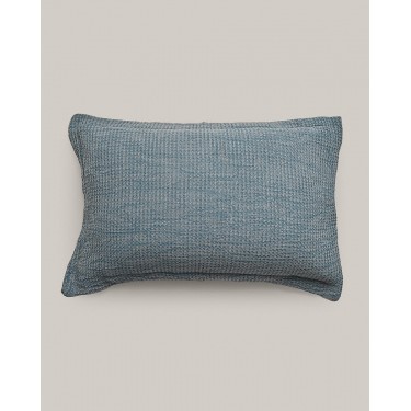 3D Βαμβακερή Πετροπλυμένη Oxford Μαξιλαροθήκη Siran 50x70 5cm Μπλε