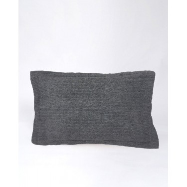 Διακοσμητική Oxford Μαξιλαροθήκη Nairi 50x70 3cm 50x70 3cm Ανθρακί