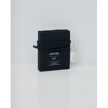 Βαμβακοσατέν Μονόχρωμο Super Υπέρδιπλο Πανωσέντονο Seti 245x300cm Super Υπέρδιπλη (245x300cm) Μαύρο