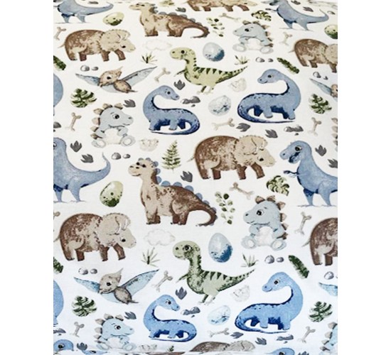 Βαμβακερή Παιδική Εμπριμέ Μαξιλαροθήκη Mesozoic 50x70cm 50x70cm