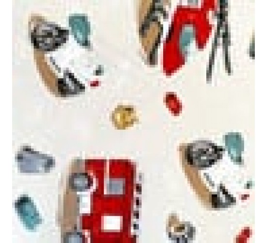 Βαμβακερή Παιδική Εμπριμέ Μαξιλαροθήκη Fire Police Dptm 50x70cm 50x70cm