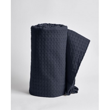 3D Καλοκαιρινή Βαμβακερή Πικέ Κουβέρτα Ριχτάρι Pereira σε 8 Αποχρώσεις Μονή (170x260cm) Μπλε Navy