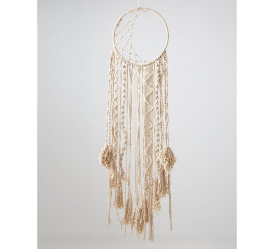 Boho Διακοσμητικό Τοίχου Macrame Ονειροπαγίδα με Κρόσσια Hazel 30x60cm Natural Boho Διακοσμητικό Τοίχου Macrame Ονειροπαγίδα με Κρόσσια Hazel 30x60cm Natural