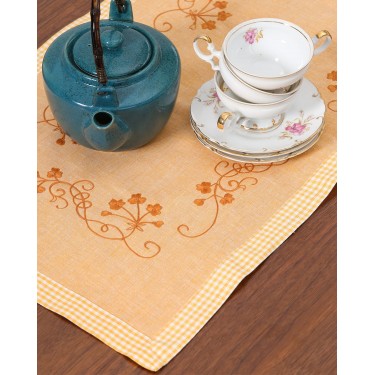 Τραβέρσα Χειροποίητο Κέντημα Borea Bo Maison Τραβέρσα (41x115cm) Κίτρινο